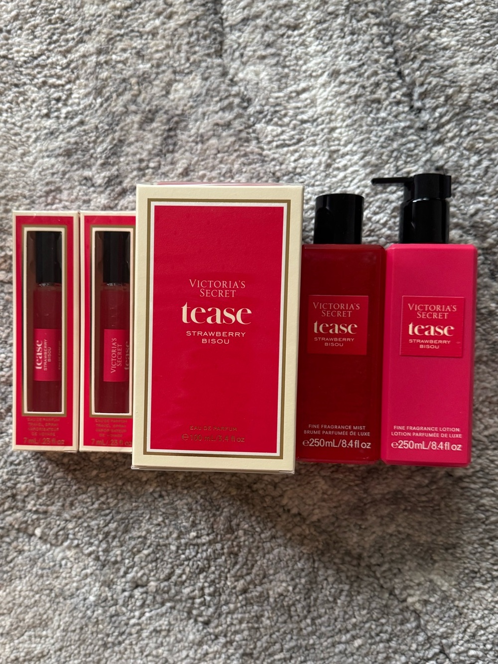 Victoria Secret- tease strawberry bisou fragrance bundle